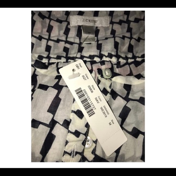 🚨SALE J.Crew Cotton Voile Houndstooth Tunic - Picture 8 of 8